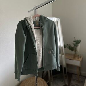 Carhartt Green Women's Jacket with Sherpa Lining NWOT